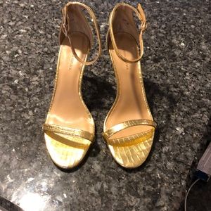 Brand new gold heels